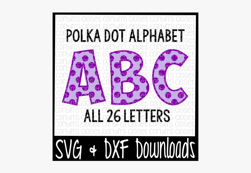 Free Polka Dot Alphabet * Polka Dot Pattern Cut File - Free Svg 1 Mermaid, HD Png Download, Free Download