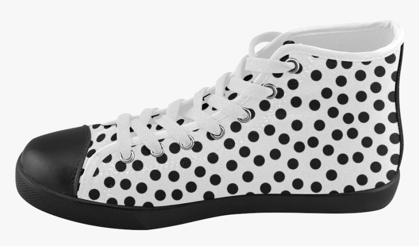 Black Polka Dot Design Women"s High Top Canvas Shoes - Juletræstæppe Ferm Living, HD Png Download, Free Download