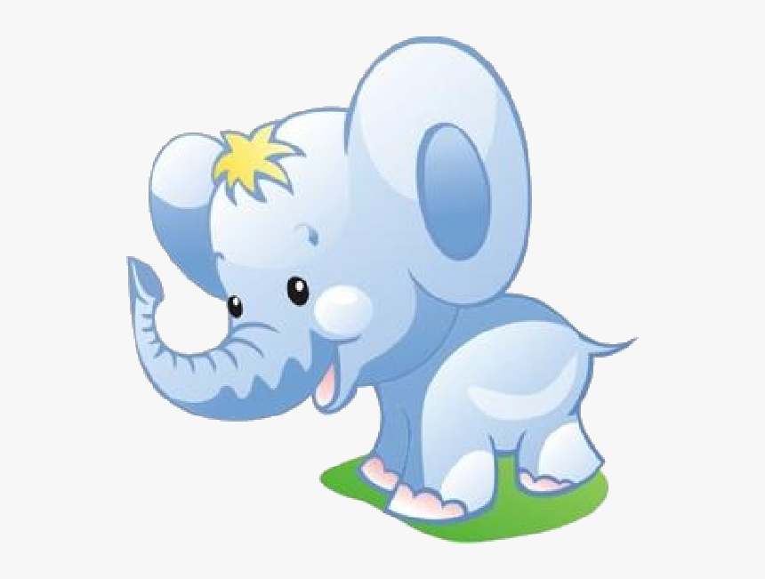 Baby Elephant Cartoon Clipart - Baby Blue Elephant Clipart, HD Png Download, Free Download