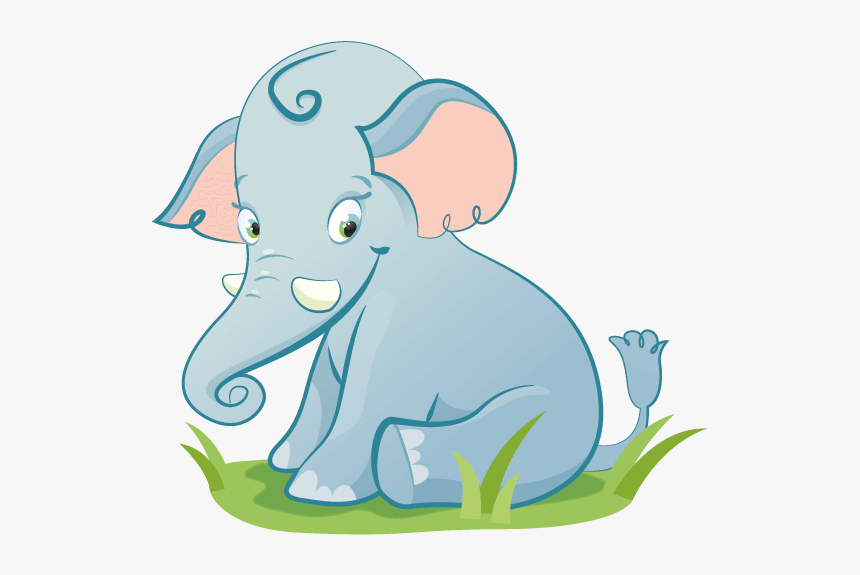 Safari Wallstickers For Kids, Baby Elephant Sticker - Elephant Kids Png, Transparent Png, Free Download