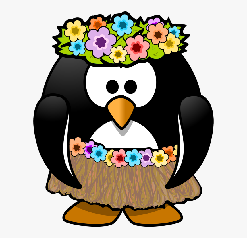 Flightless Bird,flower,artwork - Hawaiian Penguin Clip Art, HD Png Download, Free Download