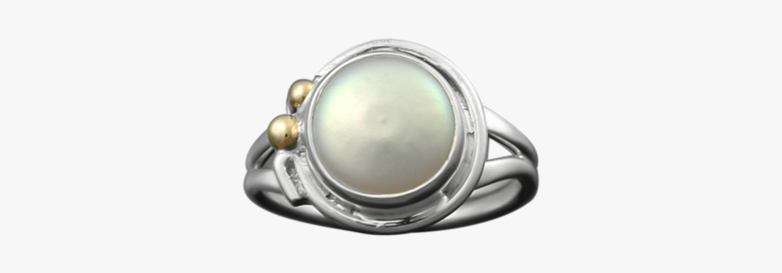 Squiggle Ring With Pearl - Titanium Ring, HD Png Download, Free Download