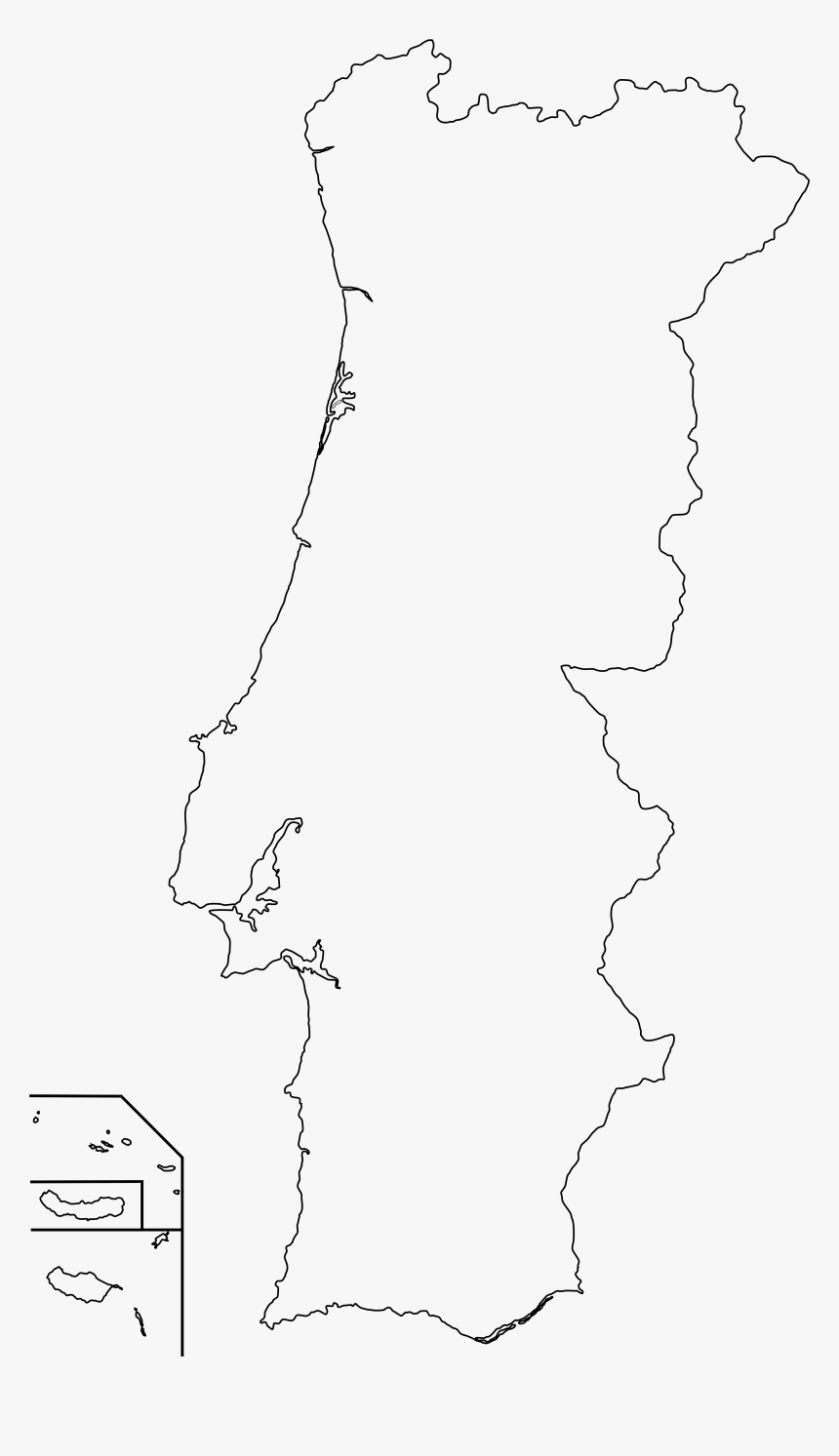 Outline Map Of Portugal - Portugal Map Outline, HD Png Download, Free Download