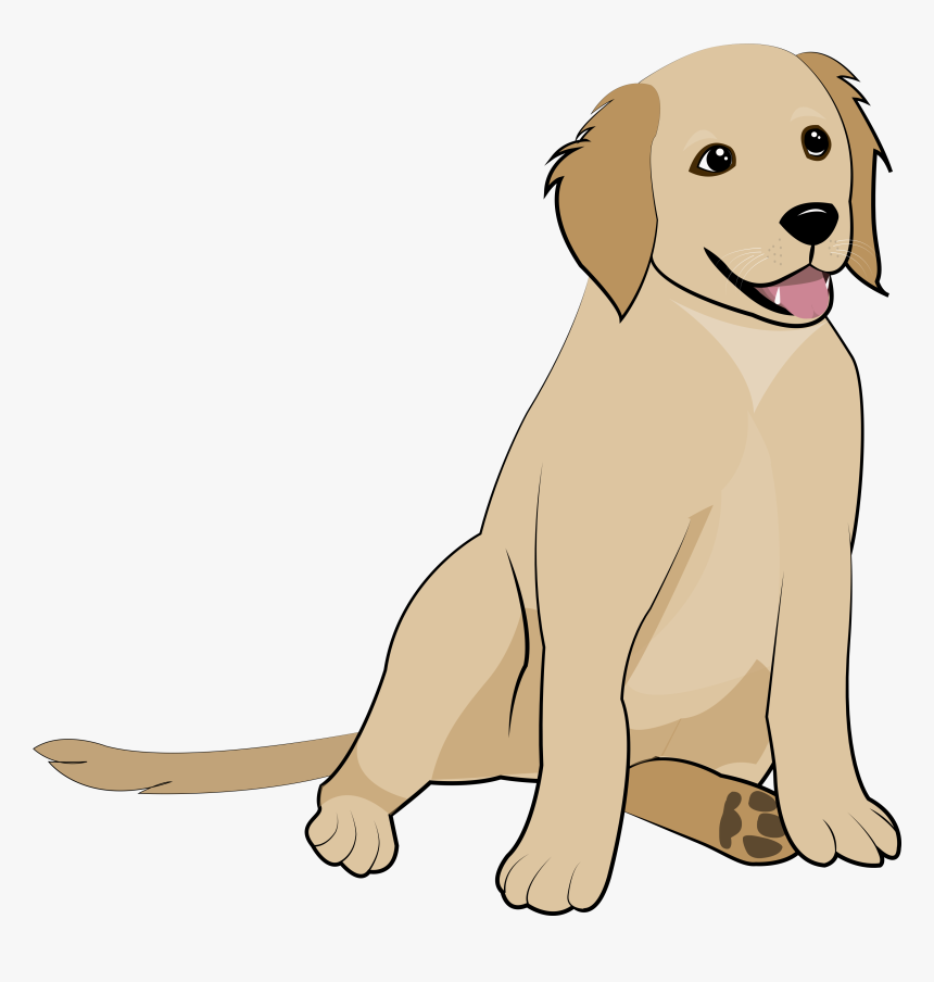 Transparent Golden Retriever Clipart - Clipart Cartoon Golden Retriever, HD Png Download, Free Download