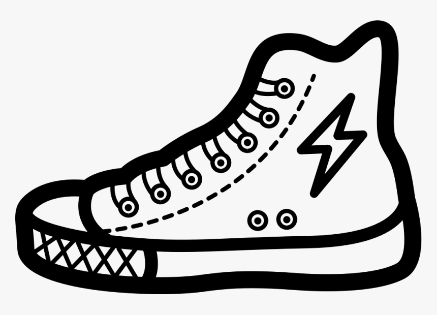 Sneaker Shoe Outline Of Fashion Walking Tool - Shoes Outline, HD Png Download, Free Download