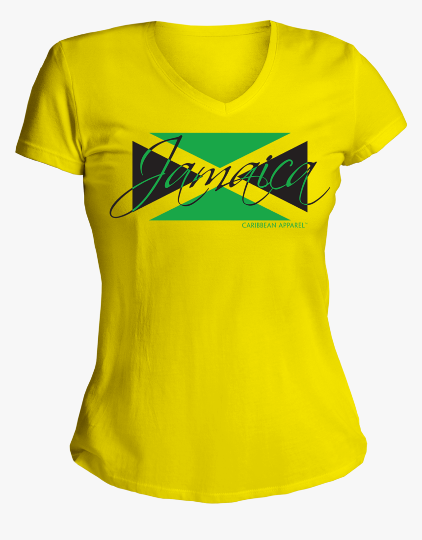 Jamaica Flag Tshirt , Png Download - Woman Jamaica T Shirt, Transparent Png, Free Download
