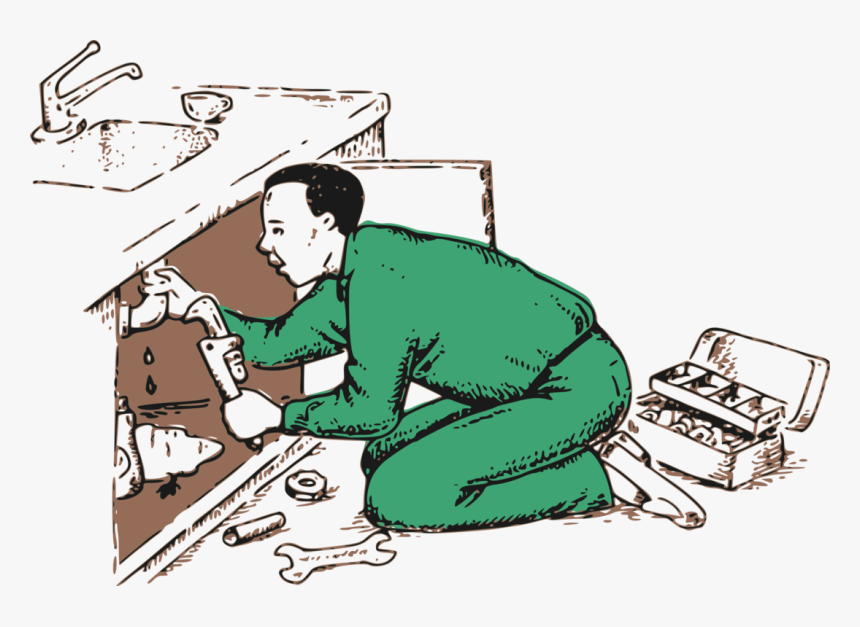 Art,sitting,job - Clipart Picture Of A Plumber, HD Png Download, Free Download