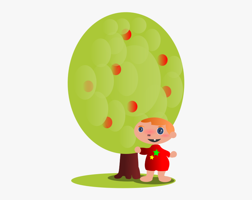 Red Fruit Tree With A Baby - Sumas De Manzanas Para Colorear, HD Png Download, Free Download