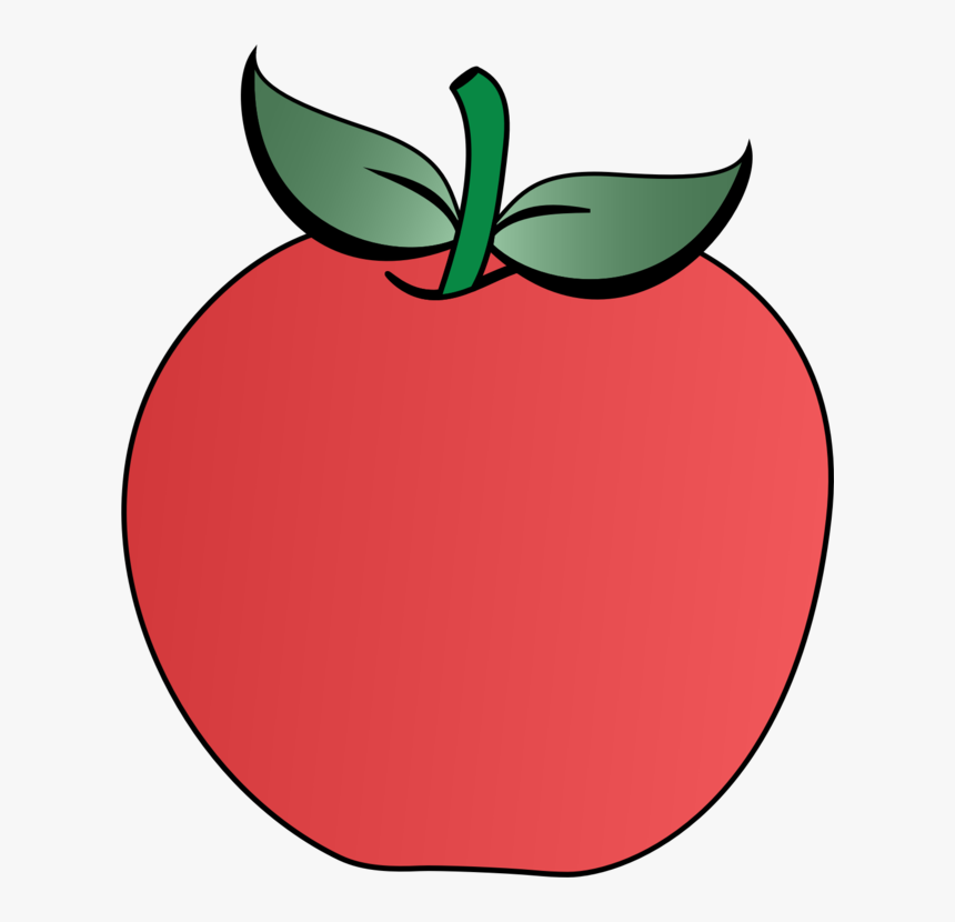 Plant,flower,leaf - Apple Clipart With Two Leaves, HD Png Download, Free Download