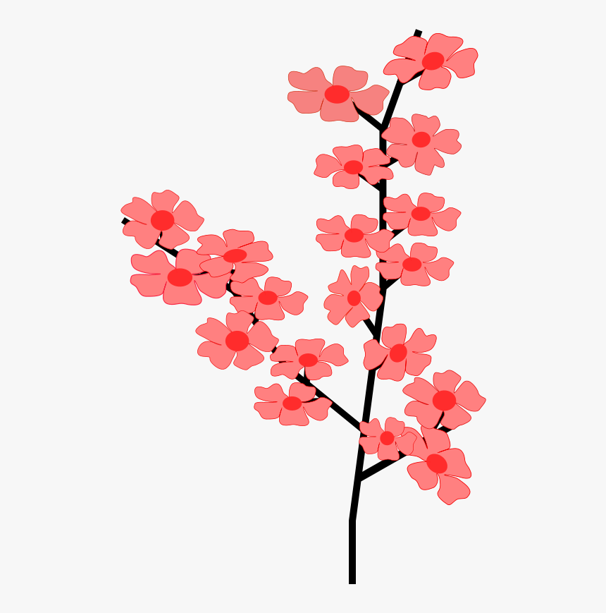 Flowers Sakura 2 Svg Clip Arts - Sakura Flower Vector, HD Png Download, Free Download