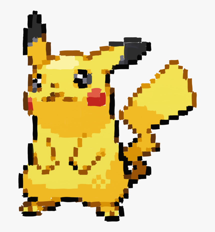 Transparent Pokeball Pixel Png - Pikachu Pixel Art Minecraft, Png Download, Free Download