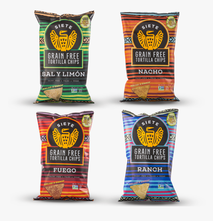 New Chip Sampler Pack - Siete Grain Free Tortilla Chips Fuego, HD Png Download, Free Download
