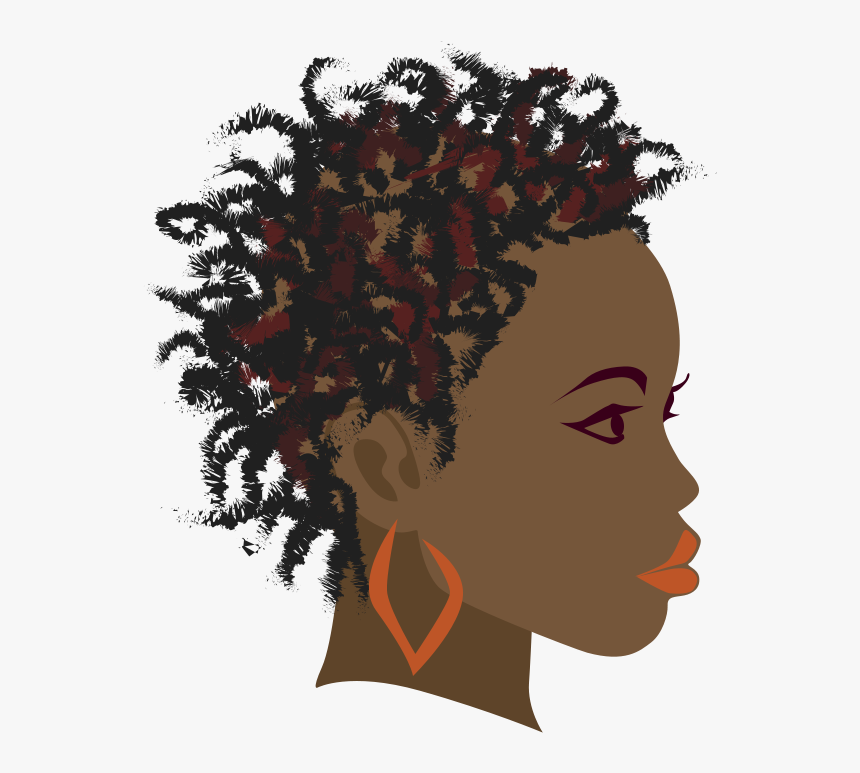 Africa Braid Black Girl Clip Art - African Woman Silhouette Png, Transparent Png, Free Download