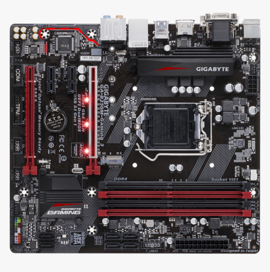 Motherboard - Gigabyte B250m Gaming 3, HD Png Download, Free Download