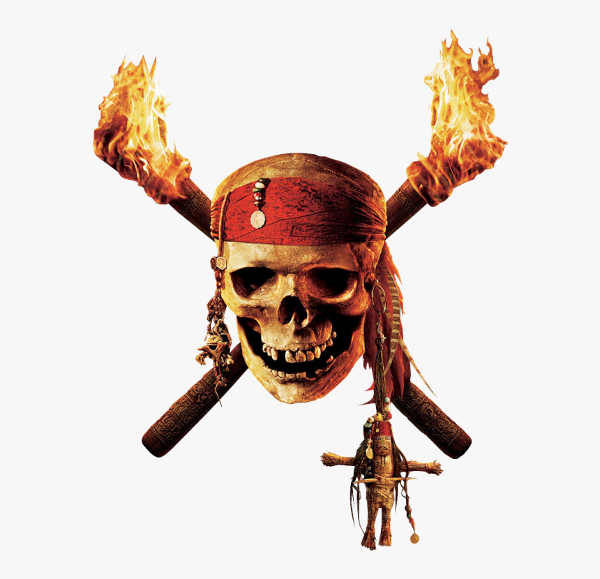 Pirate Skull Png Image - Pirates Of The Caribbean Dead Man's Chest Logo, Transparent Png, Free Download