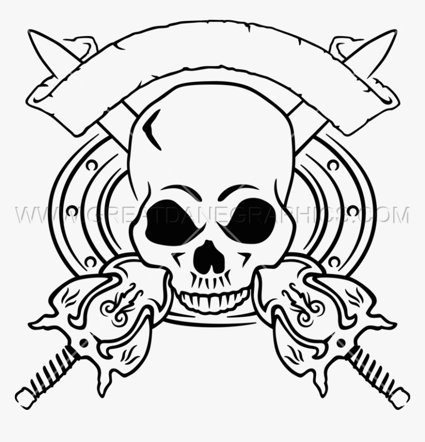 Clipart Skull Sword - Skull, HD Png Download, Free Download