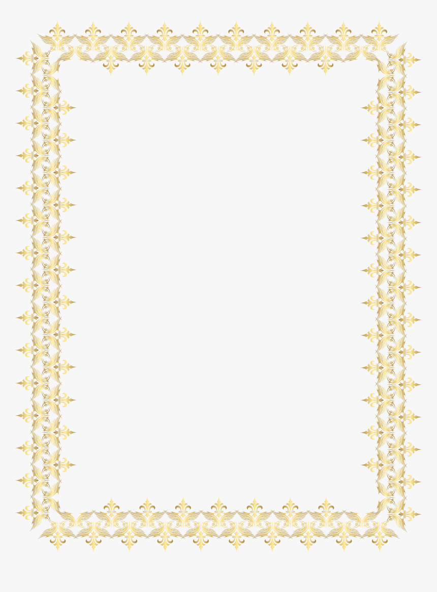 Decorative Gold Border Png, Transparent Png, Free Download