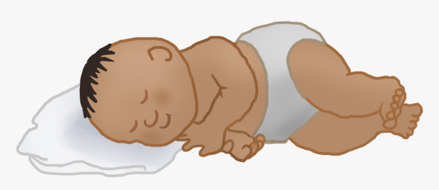 Black Haired Baby Sleeping Clip Art - Cartoon, HD Png Download, Free Download
