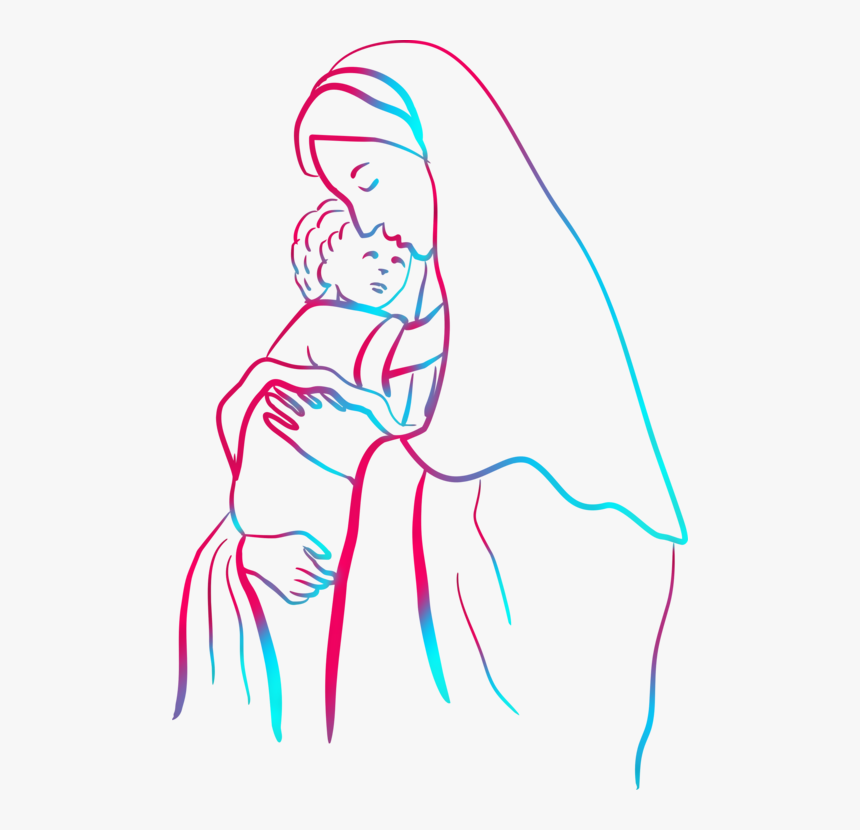 Emotion,art,artwork - Mary And Jesus Clipart, HD Png Download, Free Download