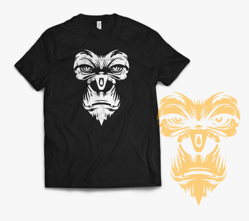 Gorilla Face Front T-shirt - Gorilla, HD Png Download, Free Download