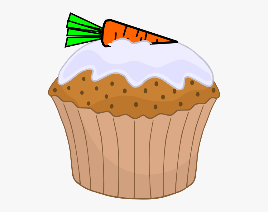 Free Stock Muffin Clip Art At - Carrot Cake Clipart, HD Png Download, Free Download