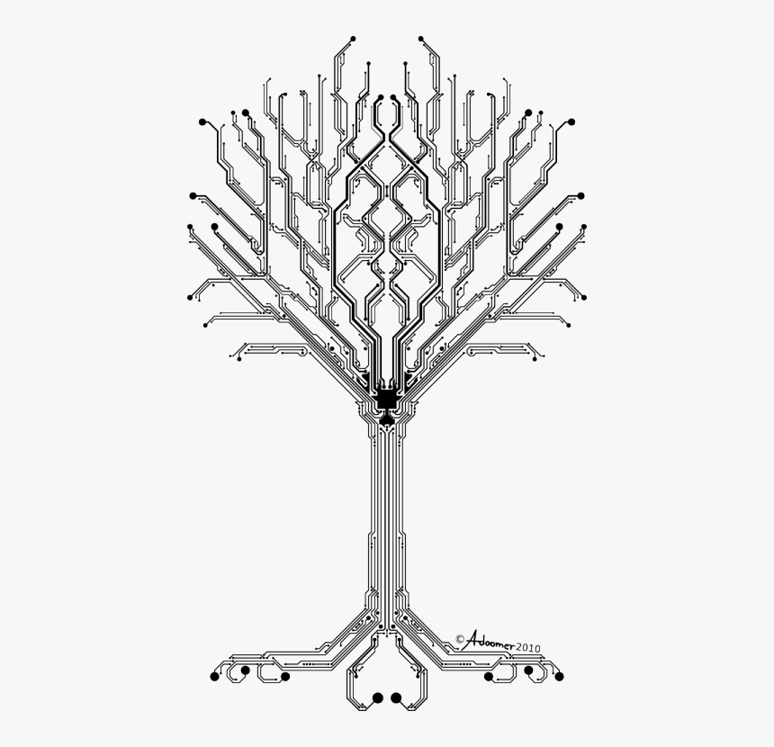 Circuitry Vector Art - Tree Of Life Tattoo Kabbalah, HD Png Download, Free Download