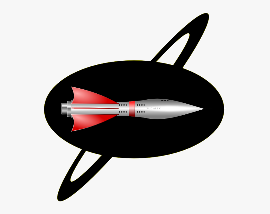 50s Style Color Rocket Ship Vector Image - 50s Rocket Clipart, HD Png Download, Free Download