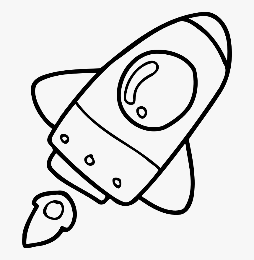 Rocket Ship - Black And White Rocket Ship Clip Art, HD Png Download, Free Download