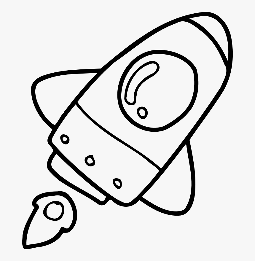 space ship clip art black and white