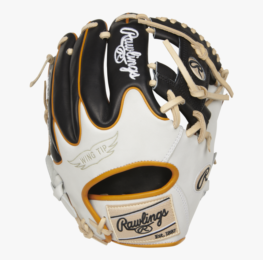 Rawlings Wingtip Glove White Black And Gold, HD Png Download, Free Download