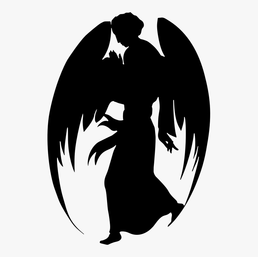 Medieval Angel Silhouette - Illustration, HD Png Download, Free Download