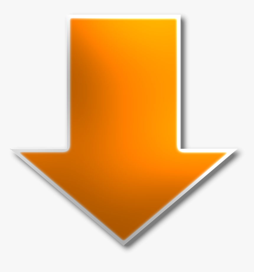 Down Arrow Yellow Pointing Png Image - Graphic Design, Transparent Png, Free Download