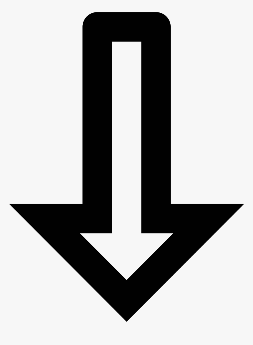 Thick Arrow Pointing Down Icon - Icon Arrow Pointing Down, HD Png Download, Free Download