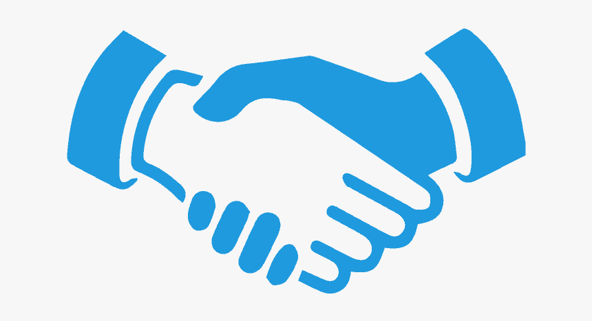 Accept Net 30 Terms - Handshake Icon Blue Png, Transparent Png, Free Download