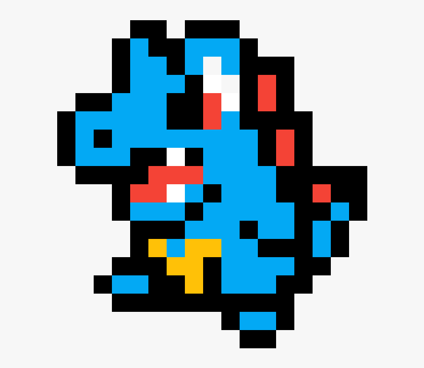 Pokemon Pixel Art Totodile, HD Png Download, Free Download