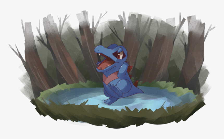 Totodile Personal Pond Commission - Cartoon, HD Png Download, Free Download