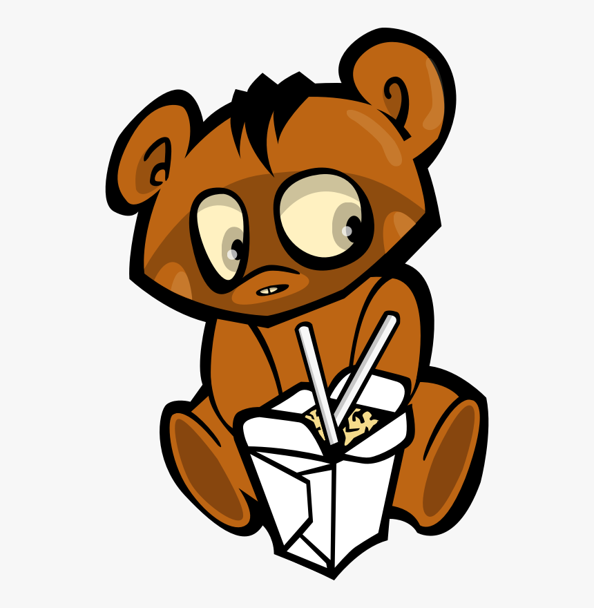 Bear Eating Chinese Food - Chinese Food Background Png, Transparent Png, Free Download