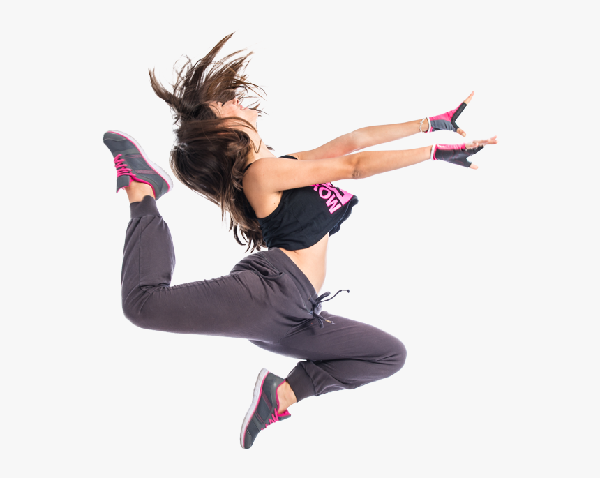 Lady Jumping In A Dance Pose - Dance Poses For Zumba, HD Png Download, Free Download