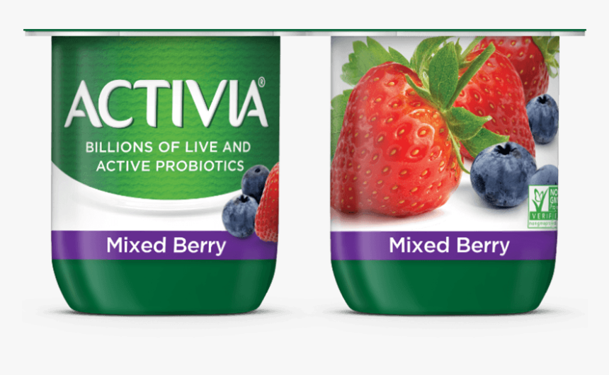 Probiotic Blended Lowfat Yogurt Mixed Berry - Activia Probiotic Yogurt, HD Png Download, Free Download