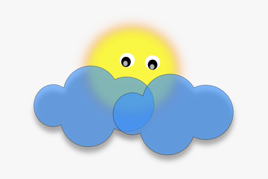 Cloud With Sun Clipart Graphic Freeuse Clipart - Sun Behind Clouds Clipart, HD Png Download, Free Download