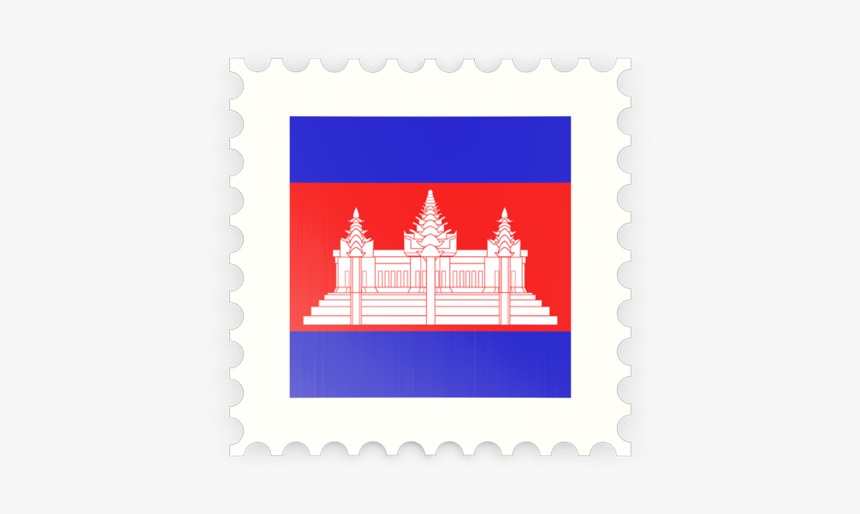 Postage Stamp Icon - Cambodia Flag, HD Png Download, Free Download