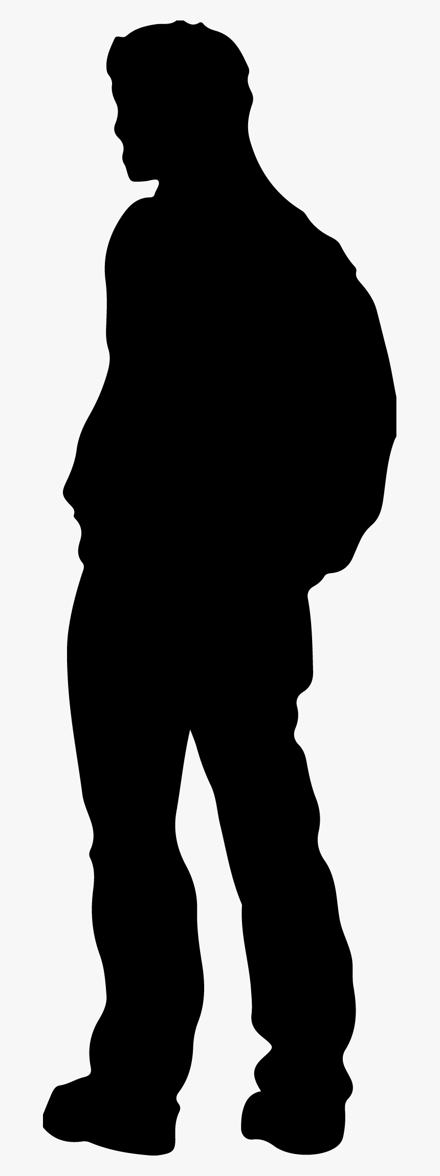 Male Clipart Tall Man - Angel Silhouette Man, HD Png Download, Free Download