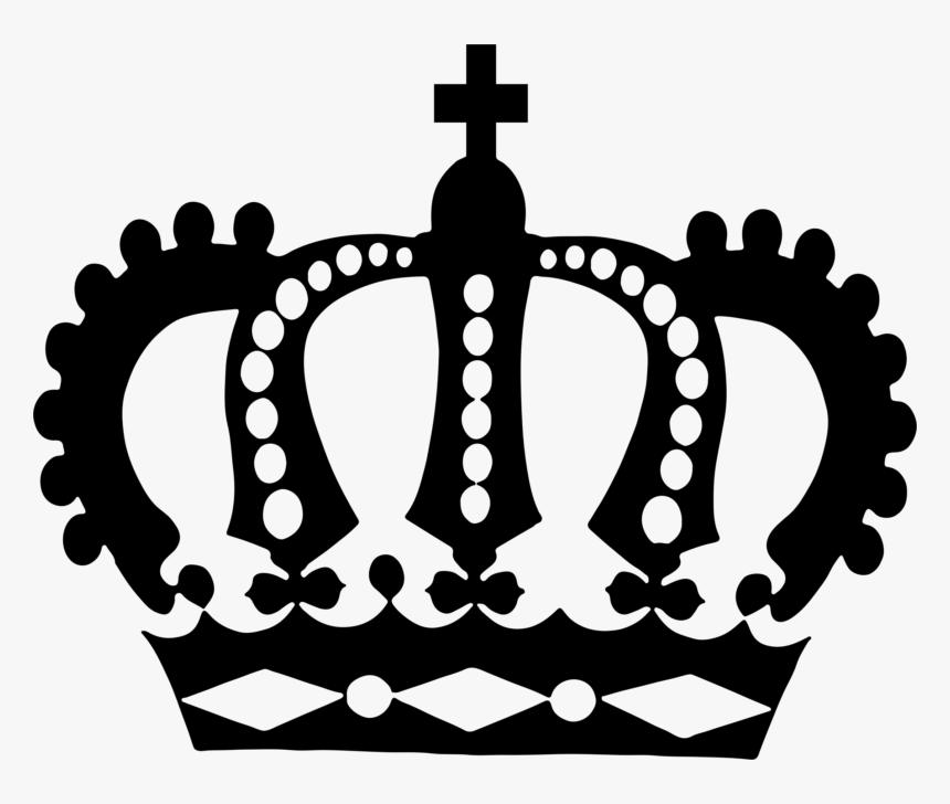Crown Simple Clipart Black And White Jpg Freeuse Free - Transparent King Crown Silhouette, HD Png Download, Free Download