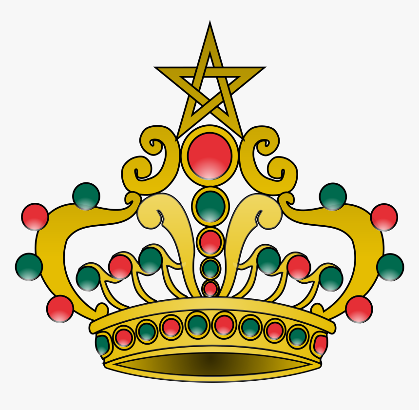Crown Svg One - Coat Of Arms Of Morocco, HD Png Download, Free Download