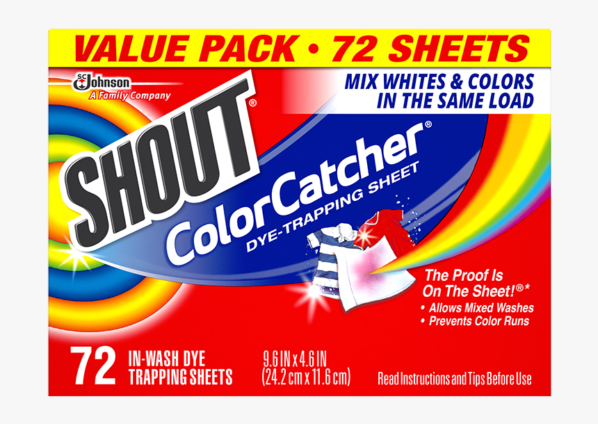 Shout Color Catcher 72 Sheets - Anti Color Transfer Sheet, HD Png Download, Free Download