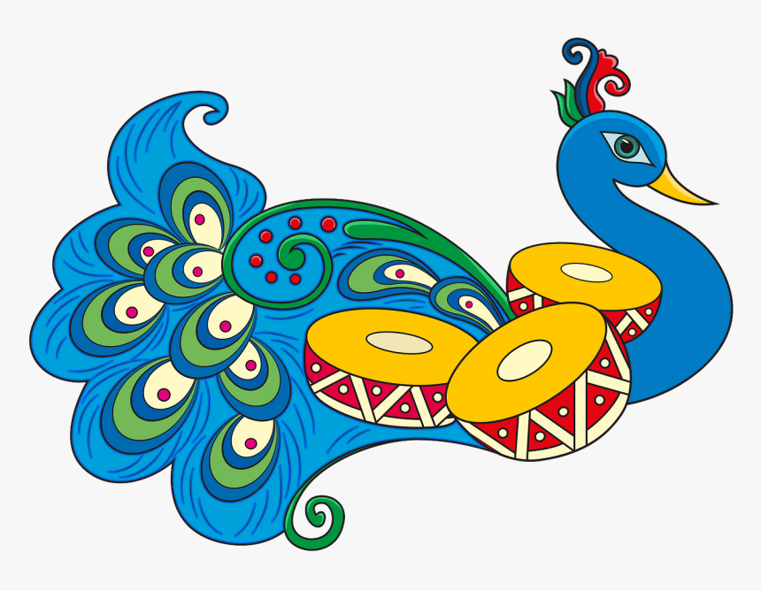 Rangoli Art Peacock India, HD Png Download, Free Download