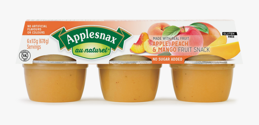Applesnax Au Naturel Apple, Peach & Mango Cups - Applesnax Blueberry, HD Png Download, Free Download