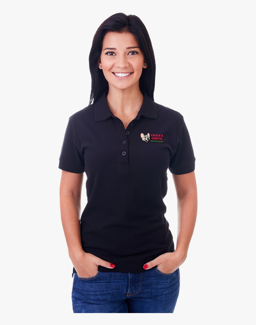 Female With Logo - Polo Shirt, HD Png Download, Free Download