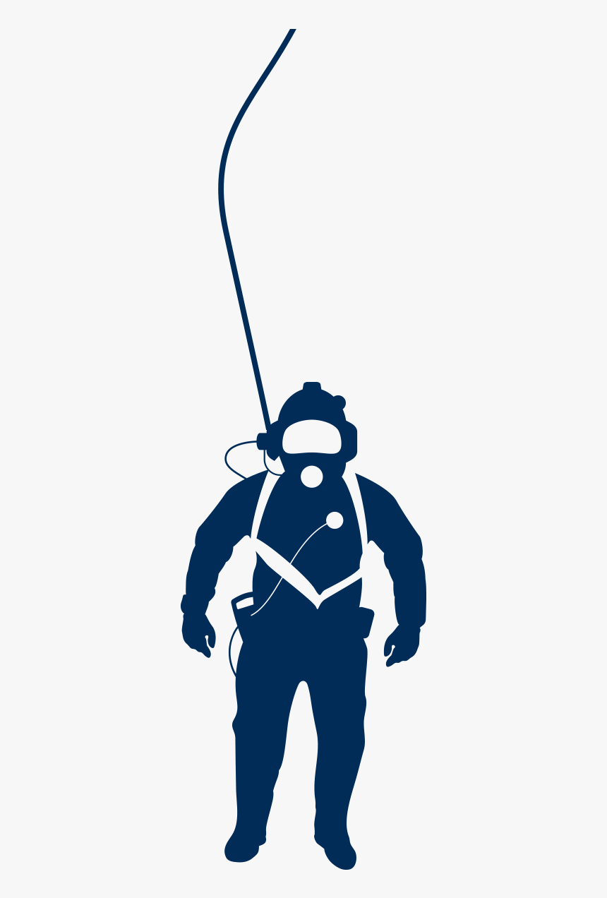 Commercial Diving Blue Abyss - Deep Sea Diver Silhouette, HD Png Download, Free Download