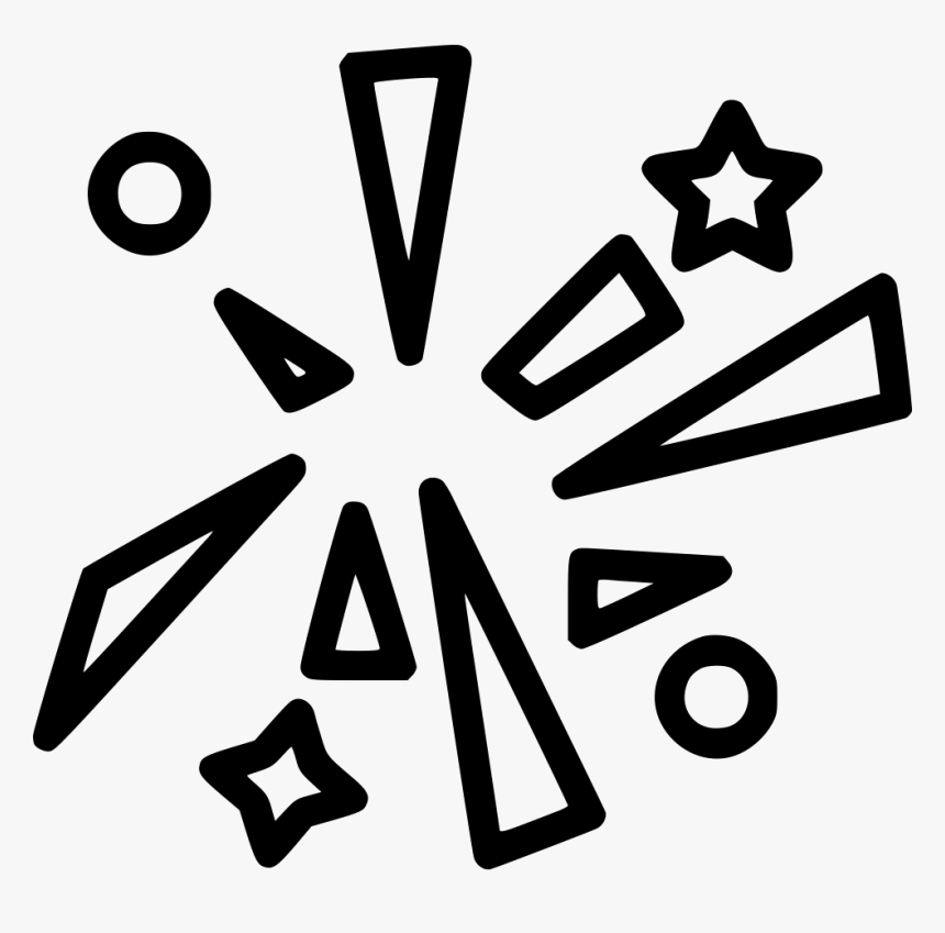 Fireworks Newyear Party Shapes Stars - Long And Short Earrings, HD Png Download, Free Download